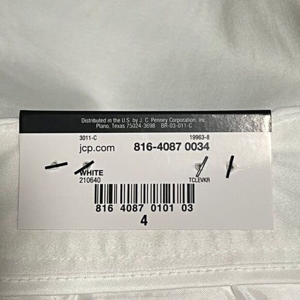 Worthington White Cotton Blend Tailored Shorts Women's Summer Casual‎ Size 4 - Picture 4 of 9